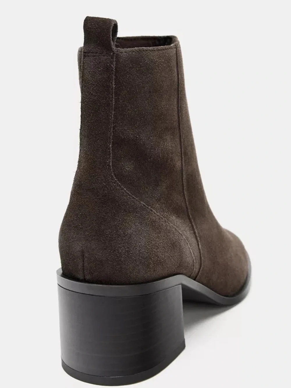 Zara cow leather Suede Ankle Boot in Dark Brown 9/40 POP